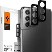 [Spigen] Optik Slim Camera Lens Protector Designed for Samsung Galaxy S21 Camera Lens Protector Tempered Glass [2-Pack] - Black