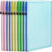 A4 Mesh Zipper File Bag, LEOBRO 10 Pack Waterproof Zip Plastic Envelope File Document Pouch Document Folder Document Organizer for Document, Stationery, Travel Items, Make-up, in 5 Assorted Colors