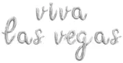 VIVA LAS VEGAS Cursive Letter Balloon Banner - Bachelorette Party Decorations