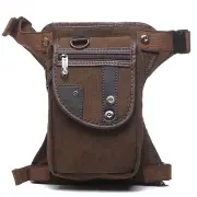 Men Nylon Canvas Waist Bag Multi-purpose Leg Drop Bag Fanny Pack Motorcycle