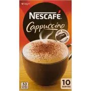 Nescafe Coffee Cappuccino Sachets 10 Pack