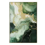 Urban Style Brushmarks Foiled Canvas Green Marble