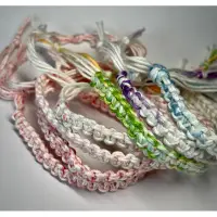 在飛比找蝦皮購物優惠-《二貓》手工蕾絲線編織繩-幸運繩 手環/ 編織手繩