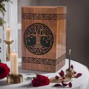 Wooden Urns for Adult Ashes Cremation Urn Box Human Black