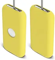Soft Silicone Case Cover for Vision Pro Battery Pack Case - Convenient Battery Holder - Vision Pro Accessories Case for VR Headset - Silicone Protector for Apple Vision Pro Battery (Yellow)