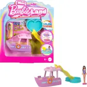 Mini land Doll & Toy Vehicle Sets, 1.5-Inch Doll & Dream Boat with Color-Change