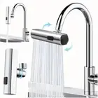 3 in 1 Kitchen Faucet Splash proof Waterfall Water Discharge Rotating Extended;