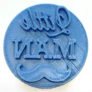LITTLE MAN WORDS WITH MUSTACHE BABY SHOWER COOKIE STAMP EMBOSSER USA PR4002