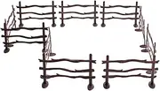 Qianly 10 Pack Farmyard Fencing Panel Set for Role Play Activities, Style D