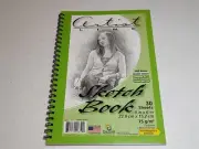 Artist Sketch Book Drawing Journal 30 Sheets Spiral 9"X 6" Medium Weight