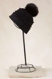 Wool Pom Pom Beanie--JEN-06-668