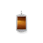 Pendant dog tag tiger's eye
