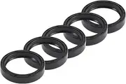 X AUTOHAUX Universal Oil Seal TC Double Lip W Steel Spring Seal Ring Rotary Shaft Seal 40x50x10mm High Pressure NBR Rubber Black 5pcs