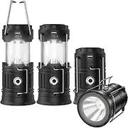2023 Upadte Solar Lantern Flashlights Charging for Phone, USB Rechargeable Led Camping Lantern, Collapsible & Portable for Emergency, Hurricanes, Power Outage, Storm (Classical-2)