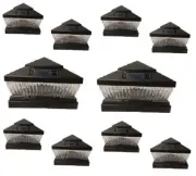 Solar Post Cap Light 10 Pcs 4x4 Solar Black Color Square 5 LED Bulbs Fence Light