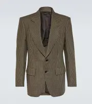 [Tom Ford] Tom Ford Atticus houndstooth wool-blend blazer AU 93 multicoloured