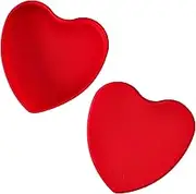 2 pcs Silicone Heart Shaped Cake Pan 8 Inch Heart Cake Pans Nonstick Heart Cake Baking Tin Cake Mold Pan for Valentine's Day Weddings Birthday Party