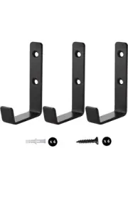 Towel Hooks Heavy Duty Black Wall Hooks Super Thick Pure Metal