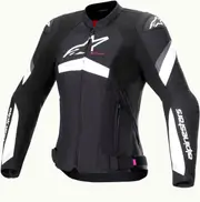 Alpinestars Stella T-GP Plus R V4, textile jacket women , color: Black/White , size: XS
