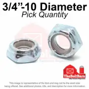3/4"-10 Grade A Nylon Insert Hex Jam Lock Nuts Zinc Coarse Nylok (Pick Quantity)