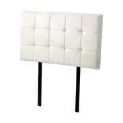 PU Leather Single Bed Deluxe Headboard Bedhead - White