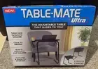 Table Mate Ultra Folding TV Tray Table and Cup Holder 6 Heights 3 Angles Black S