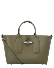 Longchamp Le Roseau Xs Leather Handbag Women's Green