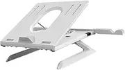 Hjdlhx Laptop Holder, Foldable, Laptop Stand with Mobile Phone Holder, Tablet Stand, Foldable, Professional, Up to 10 Kg, Stable Laptop Stand, White