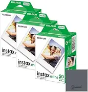 Fujifilm Mini Film: 60 Shots in Total (10 Sheets x 6) - Multipack for Fujifilm Instant Cameras - OptiSwipe Bundle