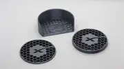 SpaceX themed set of coasters / Coasters with Holder / Custom Color Options