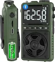 Mini Compact AM/FM/Shortwave Radio, Internal AM Antenna, Telescoping FM/SW Antenna, Clock, Digital Alarm Clock Sleep Timer,Best Reception,Built in Speaker Best Sound (Green)