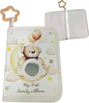 Photo Album for Baby | Soft Photo Albums in Bear Design | Multifunctional Portable Picture Album Book with Star Hook for Home Crib Stroller