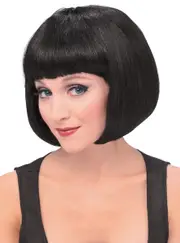 Supermodel Womens Short Black Costume Bob Wig