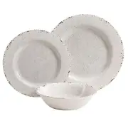 Studio California Mauna 12-Piece Casual White Melamine Outdoor Dinnerware Set 4)
