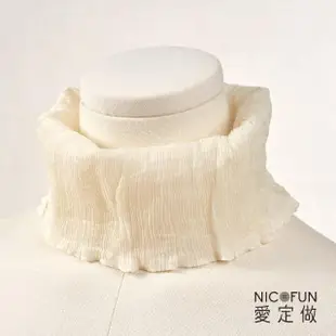 【NicoFun 愛定做】100%Silk真絲 流行色彩百搭圍脖(100%桑蠶絲 領巾 圍巾 圍脖 髮帶 皺褶絲巾)