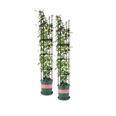 2X 163cm 4-Bar Plant Frame Stand Trellis Vegetable Flower Herbs Outdoor Vine Sup