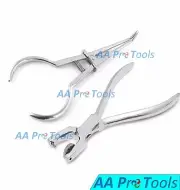 2 Pcs Endodontic Rubber Dam Stoke Clamp Forceps & Ainsworth Punch Hold Pliers