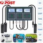 Water Tester Digital Monitor Meter Aquarium WiFi PH EC SALT ORP TDS CF S.G TEMP