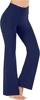 [Generic] Women's Yoga Pants Workout Yoga Bootcut Yoga Pants Wide Leg Casual Cross for Yoga Workout Gym