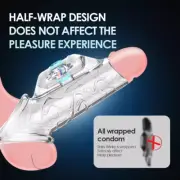 CLEAR Penis Extension Extender Sleeve Cock Sheath Girth Enhancer Enlarger-Condom