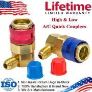 Refrigeration A/C Manifold Gauge Conversion Kit High Low Angle Quick Adapter US (for: Honda)