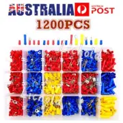 1200x Assorted Insulated Electrical Wire Terminals Spade Kit Crimp Connectors