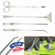 Scissor Stainless Steel Aquarium Tank 4 in 1 Tweezers Spatula Tool Aquatic Plant