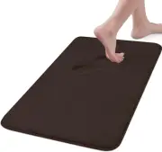 MAYSHINE Memory Foam Non Slip Anti Fatigue Bath Mat | Thick 17x24, Brown