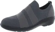 Clarks Womens 6 M Sashlyn Edge Dark Grey Combi NEW Slip On Closed Toe Flats
