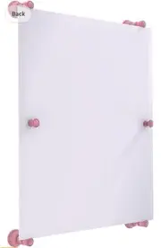 ALLIED BRASS Carolina Collection Rectangular Frameless Rail Mounted Mirror, Pink
