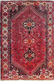 Shiraz Geometric Hand Knotted Wool Rug 265x175 cm by Cyrus Rugs