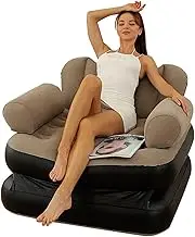 Inflatable Chair - Flocked Sofa Bed Inflatable 5 in 1 Inflatable Sofa | Practical Folding Sofa Multifunctional Sofa Air Bed for Camping Outdoor Home Bedroom Living Room Garden by