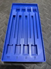 Long Hex Metric Socket Organizer Tray. Stackable. Gridfinity Bottom