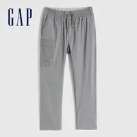 在飛比找蝦皮商城優惠-Gap 男童裝 工裝速乾直筒長褲-煙灰色(733286)